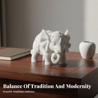 2 Pieces Small Marble Elephant Sculptures St an Carved Good Fortune Nese Design Elephant Ornament Auspicious Symbol House Decoration for Desk