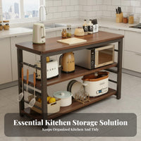Multi-Layer Kitchen Rack Sturdy & Stable Kitchen Workstation Table Spacious Countertop Floor Standing Pastry Rack for Home Cooks, Homeowners, Pantry