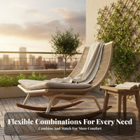 Sturdy Frame Woven Rocking Chair Erand movenomic Design Outdoor Furniture Weather Resistant Patio Armchair for older adults, Homeowners, Readers, Balcony, Garden, spineyard, Sunroom