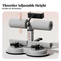 Thickened Soft Foam Triple Suction Ab Exerciser Beginner Friendly Suction Cup Sit-up Bar Phone Holder Floor Sit-up Aid for Women, Students, Beginners, Indoor, Gym