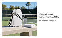 Textured Textile Paddle Storage Bag Contrast Trim Zippered Paddle Bag Reinforced Piping Sports Gear Strapping Straps