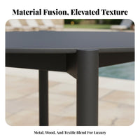 Aluminum Outdoor Furniture Set Resistant Patio Furniture Sofa Waterproof Aluminum Frame Patio Armchair for Hotel Owners, Poolside, Terrace, Balcony