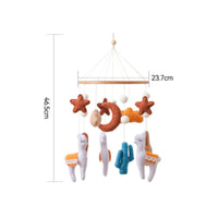Baby Mobile with Alpaca Felt Llama Nursery Mobile Desert-Themed Cozy for Newborns