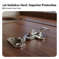 Aquatic Grade Compartment Cover Hasp Resistant Stainless Steel Compartment Cover Clamp Lockable Boat Door Clasp Rust-Resistant