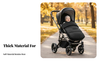Thickened Fleece Lining Warm Stroller Foot Cover Multi-Functional Baby Stroller Bunting Bag Machine Washable for Infants, Toddlers, Outdoor
