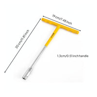 Chrome Vanadium Steel T-Handle Socket Wrench Long-Lasting T-Type Spanner Forged Construction for Mechanics, Workshop, Garage