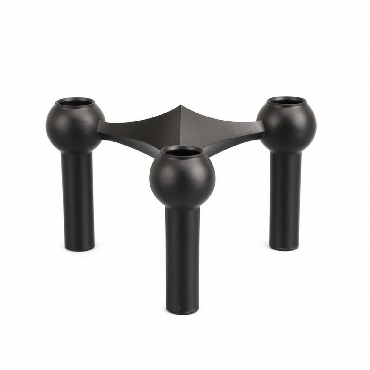 Triangular Candle Holder Modern Candle Holder with Three Cups 3-Arm Candelabra Elegant Stable for Dining Table, Dinner Parties