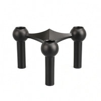 Triangular Candle Holder Modern Candle Holder with Three Cups 3-Arm Candelabra Elegant Stable for Dining Table, Dinner Parties