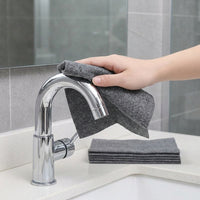 Gray Microfibre Cloth, Non-streaking Cloths and Lint-clear Cloths, Highly Absorbent Microfibre Cloth for Glass, Car, Mirrors and Solid Surfaces