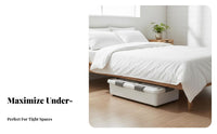 Wheeled Underbed Container Large Capacity Wheeled Under-Bed Box Dust-Proof