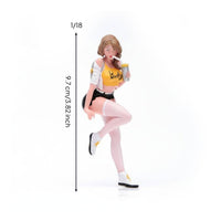 Milk Tea Drinker Figure Hand-Painted Female Figure Figurine Display Collectible Decorative Item for Shelf Decor