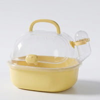Portable Hamster Cage with Handle, Travel Hamster Cage for Outdoor Use, Outdoor Hamster Cage with Top Ventilation Holes and Water Bottle