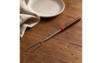 Stainless Steel Grill Skewer Curved Extendable Bbq Fork Portable Extending Roasting for Barbecue