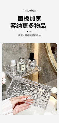 卫生间亚克力置物架免打孔化妆护肤品眼影洗漱台墙上壁挂式收纳盒 【1个装】亚克力置物架