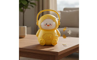 Yellow Duck Piggy Bank Portable Handle Duck Piggy Bank Sturdy Cartoon Money Box for Children, Young Children