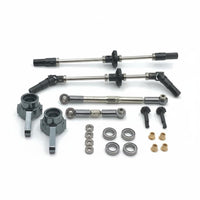 Front and Rear Axle Set Constructed Metal Axle Upgrade Kit Steel Gears for Modders