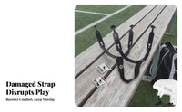 Black Hockey Helmet Chin Strap Repair Kit Sturdy Hockey Chin Strap Easy to Install Sports Helmet Buckle Kit