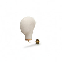 Mannequin Head with Wall Mount Minimalist Wall Mannequin Head Headdress Display Stand Space-Saving Beige for Retailers