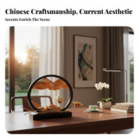 Chinese Design Sand Art Landscape Ornament Creative Housewarming Gift Moving Sand Art Picture Relaxing and Calming Lotus Bird Sand Art Decor