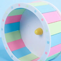 Silent Hamster Wheel and Non Slip Hamster Wheel, Textured Exercise Toy for Dwarf Hamsters, Open Ventilation Cage Mount Bracket Design