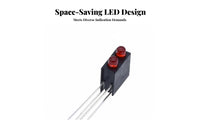 Clear Polarity Marking two-colorColor Light Emitting Diode housing Integrated Holder signal Light upright Alignment Electronic Component for Electronics Hobbyists, Engineers, Technicians, Control Panels, printed PCBs, DIY endeavors