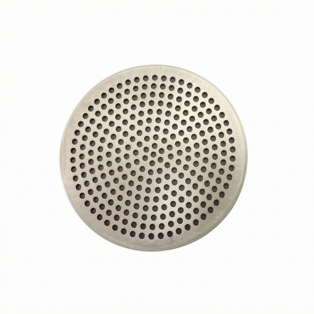 Round Perforated Drain Filter Flat Drain Filter Sheet Rust-Proof Drainage Part Silver Lustrous