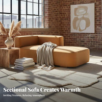 Nordic design Tofu Block Sofa sectional Design U-Shaped Sectional Couch Customizable Configuration Living Room Furniture Easy-to-Clean Fabric for Homeowners, Young Adults, Interior Designers, Large Apartment, Lounge Area, Hotel Lobby