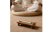 Bamboo Warming Roll Burner Smooth Polished Finish Warming Roll Igniting Stable Base to Clean Horizontal Traditional Heat Application Holder