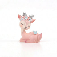 Whimsical Deer Figurine Tabletop Deer Figurine with Antlers Matte Decor Compact for Homeowners, Collectors