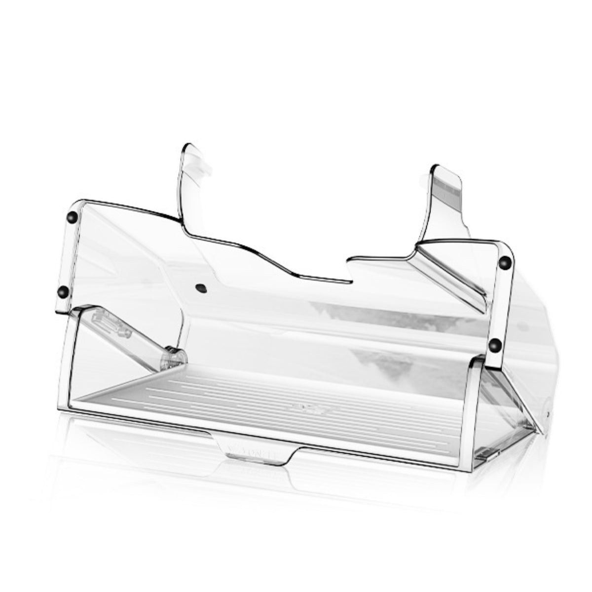 Under Screen Organizer Low-Profile Screen Storage Box Anti-Slip Center Console Tray for Automobile Owners, Commuters, Dashboard