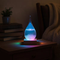 Crystalline Glass Weather Forecast Bottle Science-Inspired Teardrop Storm Glass Elegant Weather Forecast Bottle Transparent for Teachers, Desk