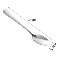 Stainless Steel Soup Spoon and Heavy-Duty Thickened Steel Spoon Rust-Resistant Tableware for Children, Cafeteria, Home Dining, Restaurant