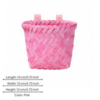 Faux Rattan Basket Metal Eyelets Kids Cycle Basket Cute Design Sturdy for Children