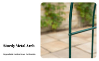 Weather-Resistant Climbing Plant Arch Sturdy and Long-lasting Garden Trellis Decorative Design Arbor adaptable for Homeowners, DIY hobbyists, outdoor event Planners, Yard, Patio, Wedding location, Raised Bed