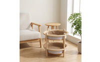 Two-Tier Cat Bed Stable Cat Bed with Scratchsurface Wood Feline Furnishings Cats