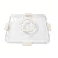 Lidded Bamboo Meat and Cheese Board Easy to Carry Reversible Compartment Food Platter Handled Portable Serving Tray