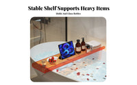 Acrylic Bathtub Tray Waterproof Acrylic Bath Tray Easy to Clean Transparent Bath Tray for Couples, Book Lovers, Relaxation, Home Spa