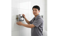 Touchless Operation Infrared Sensor Urinal Flusher Water-Saving Concealed Sensor Flusher Easy to Clean Wall-Mounted Urinal Flush Valve Brass Body for Public Restroom, Commercial