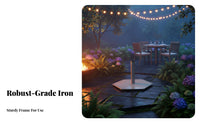 High Weight Capacity Weighted Umbrella Base Heavy Duty Hexagonal Weighted Plate Adjustable Pole Fit Umbrella Holder Weather Resistant for Patio Owners, Homeowners, Gardeners, Backyard, Poolside, Deck