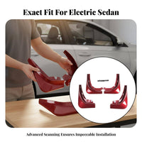 Electric Sedan Mud Flaps Easy Installation Front and Rear Wheel Mud Flaps Custom Fit Front Rear Mudflaps for Rainy Conditions, Winter Driving