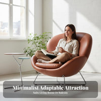 Nordic Design Three-Legged capsule Chair designerNordic-influenced Single Sofa Statement Piece Indoor Seating distinctive Shape for Interior Designers, Apartment Dwellers, Living Room, Balcony, Lounge Area, perusing corner
