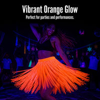 50cm Fluorescent Tinsel Skirt for Dance Performance & Halloween Neon Party Decor