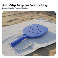 Plastic Pickleball Paddle Weather-Resistant Plastic Paddle Racket Textured Surface Bright Assorted Hues for Backyard