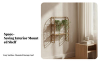 Woven Semi-Circular Shelf Boho and design wall surface Decor Easy to Install for Dorm Room, Women