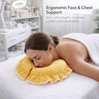 Massage Face Pillow Headrest for Facial Treatments, Washable Beauty Salon Face Pillow, Massage Face Down Pillow for Home Spa