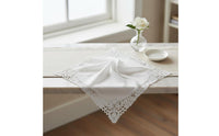 Elegant Embroidered Handkerchief Lightweight Lace Handkerchief Cotton Lace Hanky for Gift, Wedding, Memorial