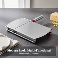 With Measurement Scale Cheese Cutter Multifunctional Wire Cheese Cutter Rust-Resistant Ham Cutter Multipurpose for Catering, Party