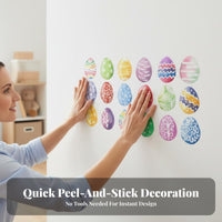 Cartoon Easter Wall Sticker Easy to Apply children's Room Wall Art Reusable Peel and Nursery Decal for Families, Parents, Walls, Playroom, Refrigerator