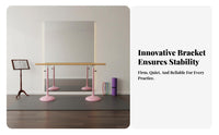 Portable Dance Barre Stable Weighted Base Adjustable Dance Barre Anti-Wobble Design Freestanding Stretching Bar for Dancers, Beginners, Gym