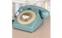 Rotary Desk Telephone Vintage-Style SIM Card Telephone Glossy Handsunrestricted for Home Decor, Office